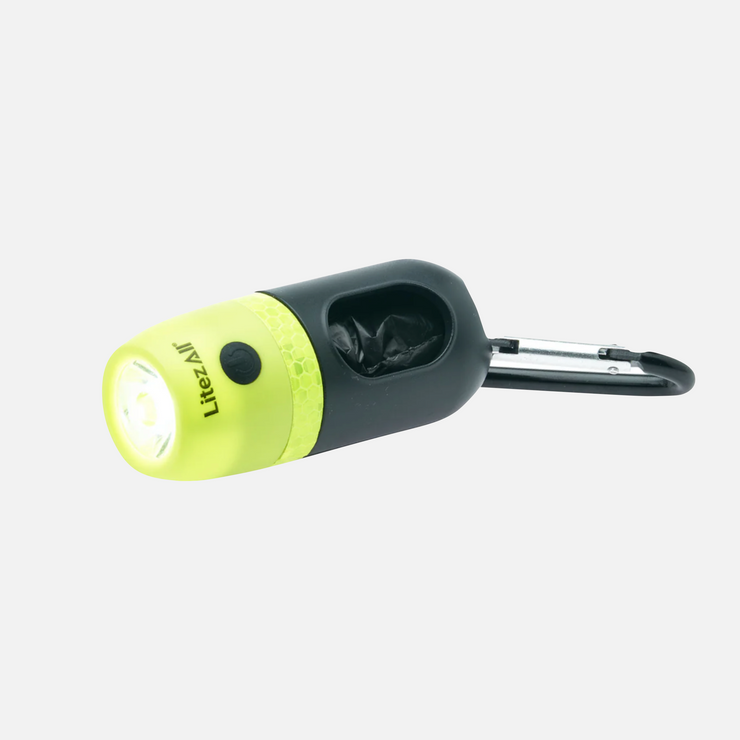 Dog Poo Bag Holder with Rechargeable Light